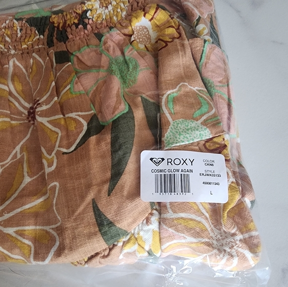 Roxy Cosmic Glow Again Skirt| BOHO Floral| Color Toasted Nut Bloom Boogie| NWT|L - Picture 10 of 11